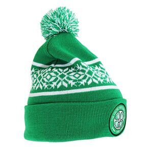 Celtic FC Official Snowflake Cuff Knitted Hat / Green
